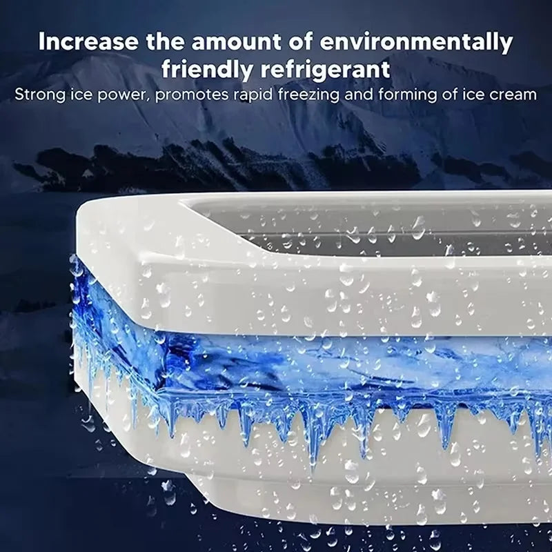 Ice Cream Maker Pan with 2 Scrapers Ice Cream Maker Plate Multifunctional Cold Sweet Fried Food Plate Rolled Ice Cream Maker